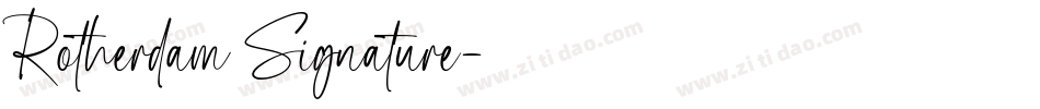 Rotherdam Signature字体转换